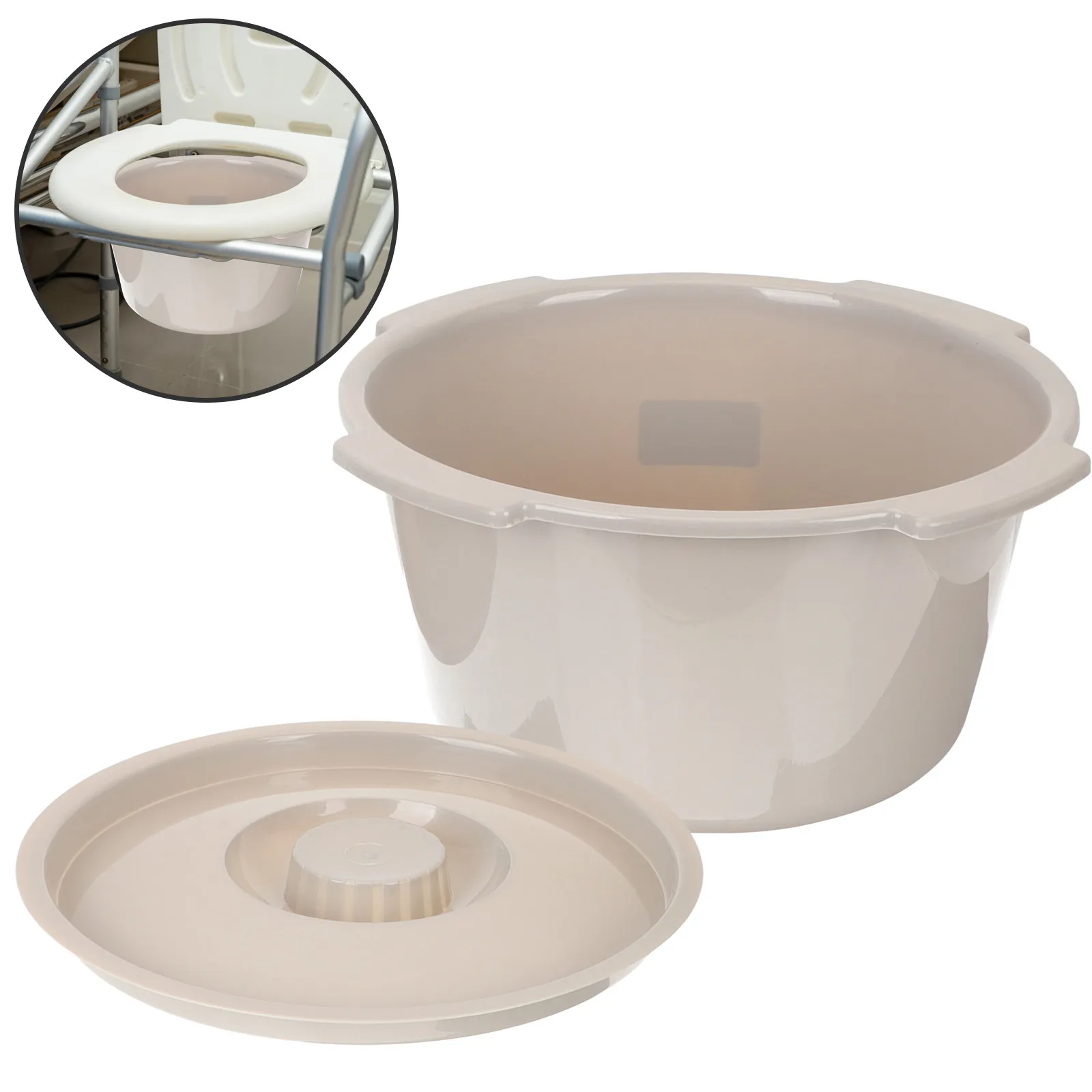 

Premium PP Plastic Chamber Pot with Lid for Elderly Pregnant Women Portable Urine Bedpan Household Bathroom Must Have