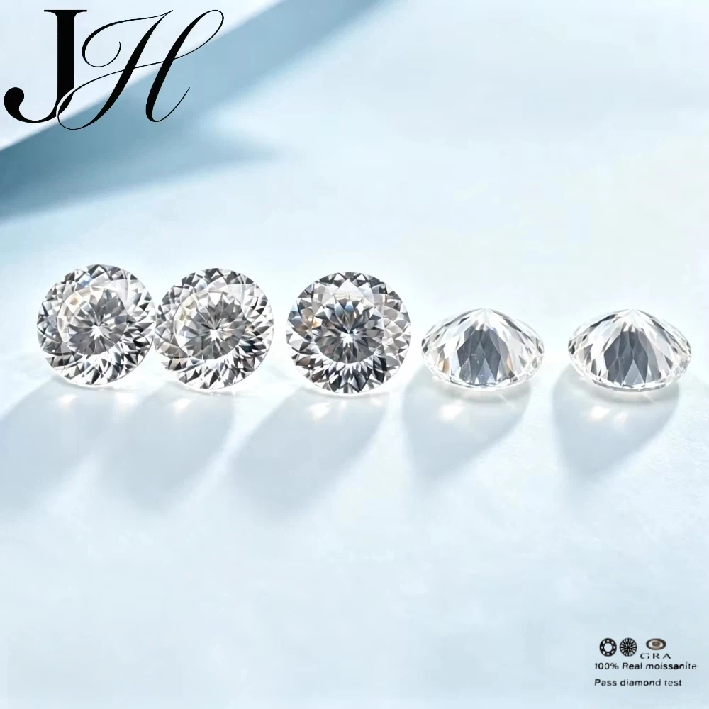 JOIAS HOME 0.5CT-5CT Moissanite Loose Stone White multi-faceted cut Original Moissanite Diamond For Fine Jewelry Making DIY