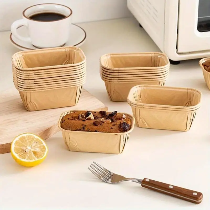 50pcs Cake Baked Crimped Muffin Cup Wedding Party Oil-proof Cake Wrapping Paper High Temperature Resistant Oil Paper Cup