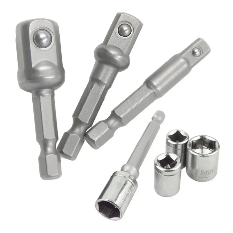 1/2 Screwdriver 3/8 Square Head 1/4 Sleeve Electric Tool Accessori Handle Natural for Extension Rod 50mm Adapter