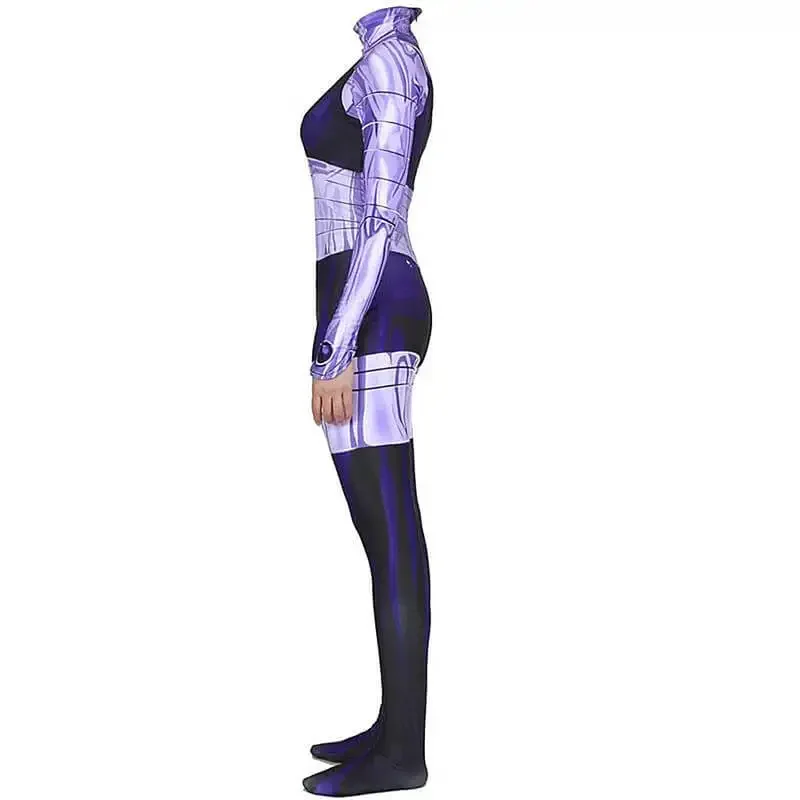 Halloween Woman Girls YJ Blackfire Superhero Cosplay Costume Lady Starfire Bodysuit Zentai Suit Adult Kids Jumpsuit @ 0Z *