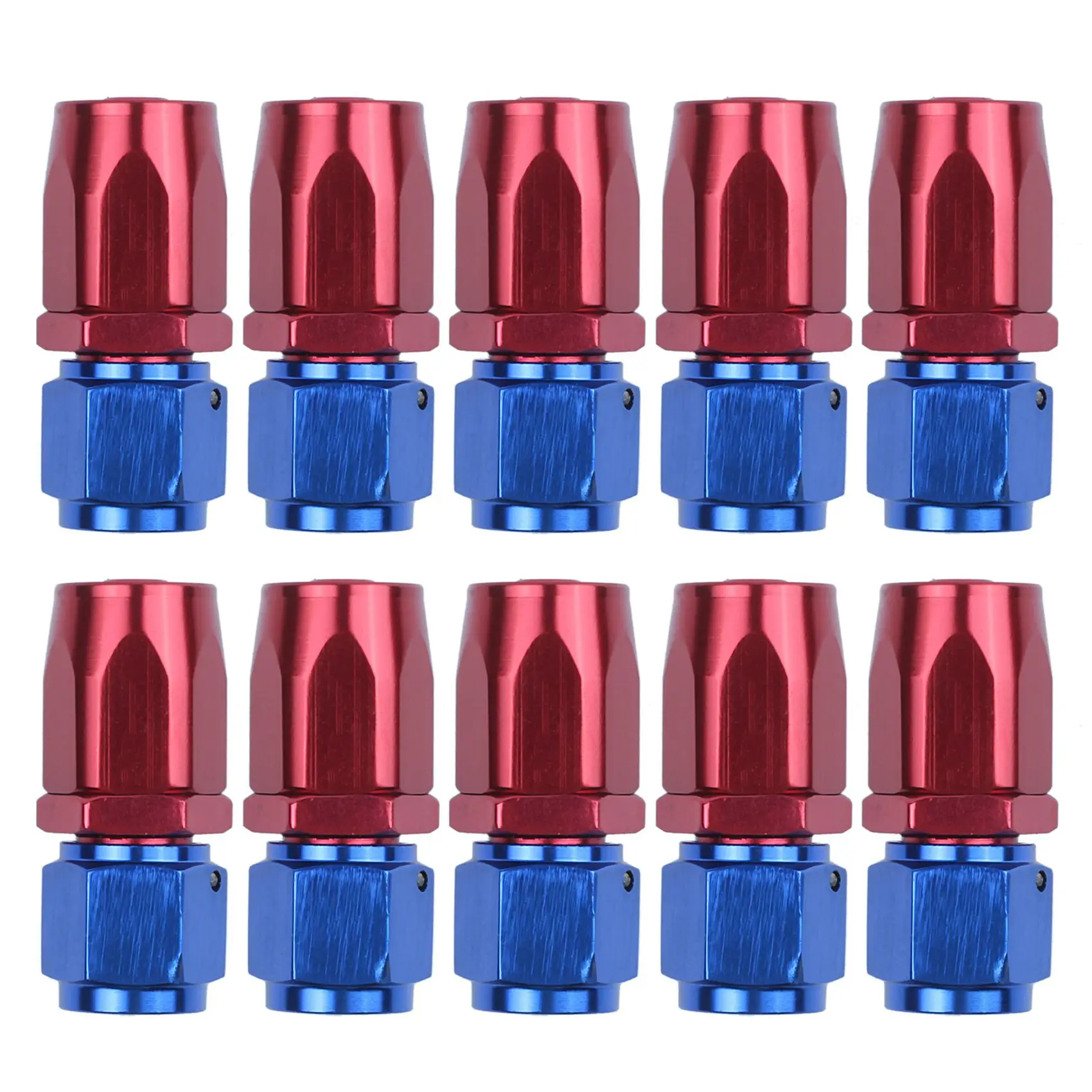 10X STRAIGHT Turbo Oil Feed Hose Fitting:AN6 8Mm-AU62