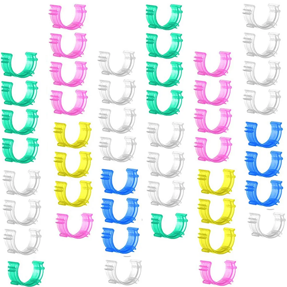 

100pcs Anti-falling Half-month Clips Durable Plastic Sewing Bobbin Holder Thread Storage Tool Colorful Elastic Longlasting