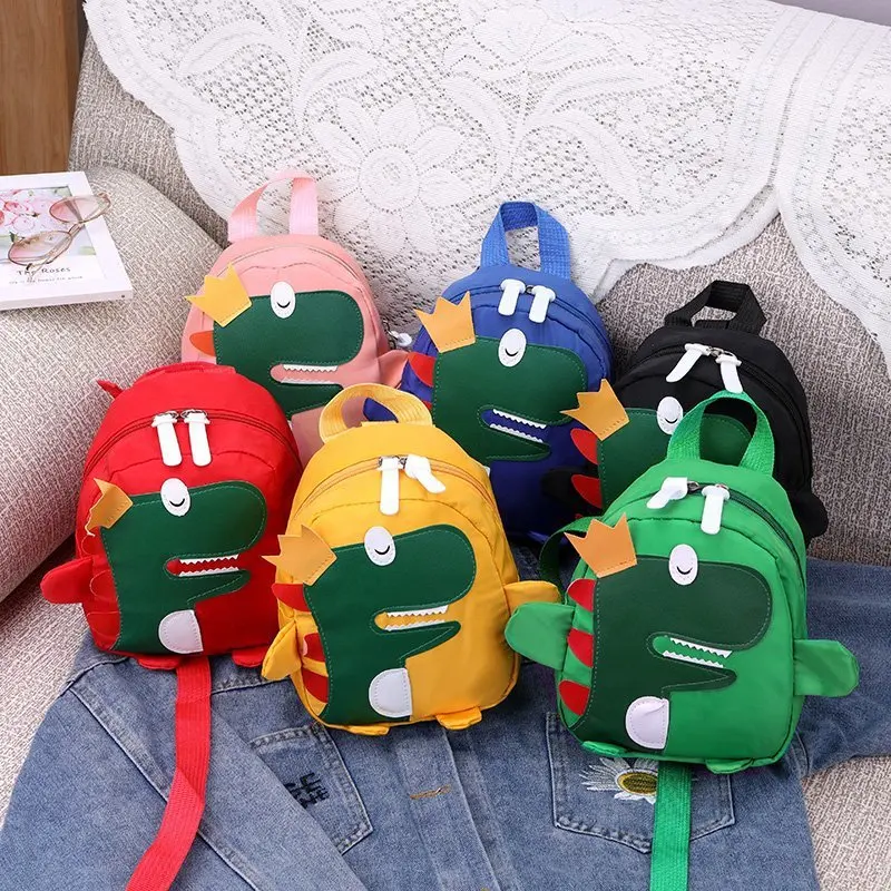 Children's Bags Kindergarten Small School Bag Boys and Girls Baby Backpack Dinosaur Cartoon Korean Cute Backpack Wholesale