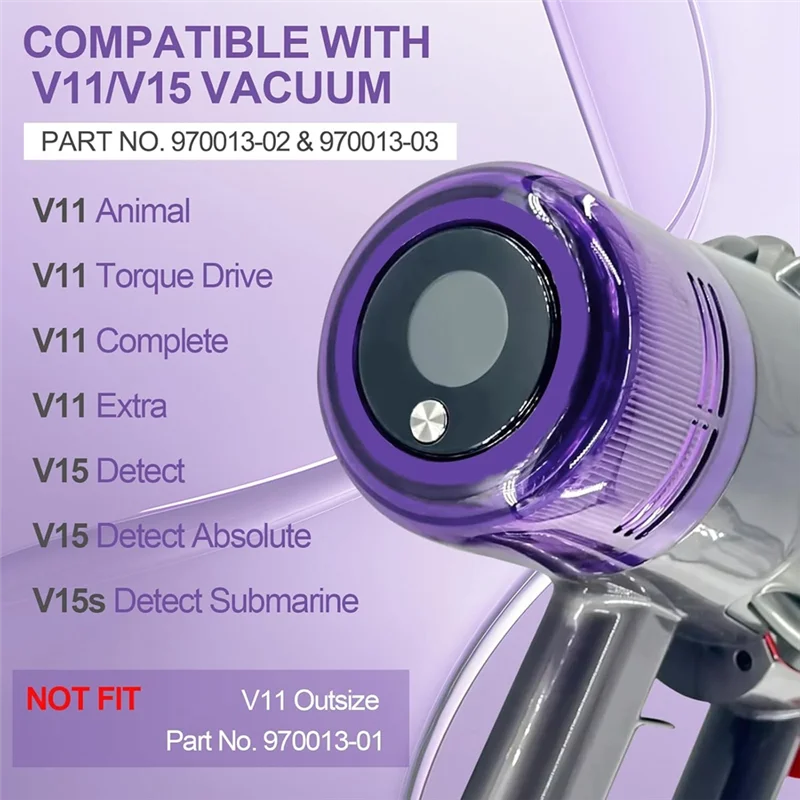 【Berserk】V11 V15 무선 진공용 진공 필터는 부품 970013-02 및 970013-03을 대체합니다.