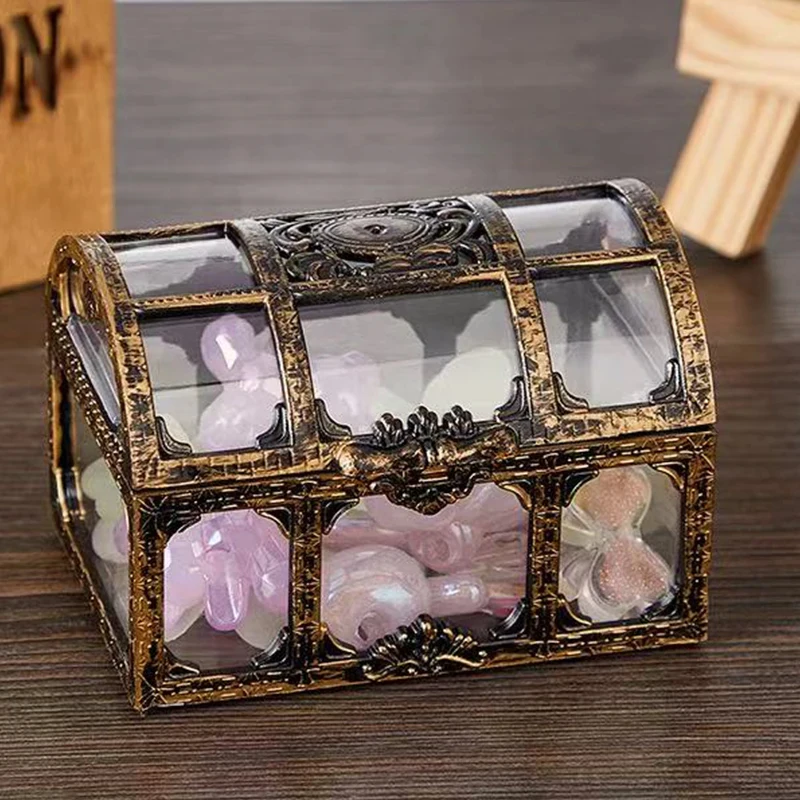 Plastic Transparent Pirate Treasure Box for Jewelry Storage