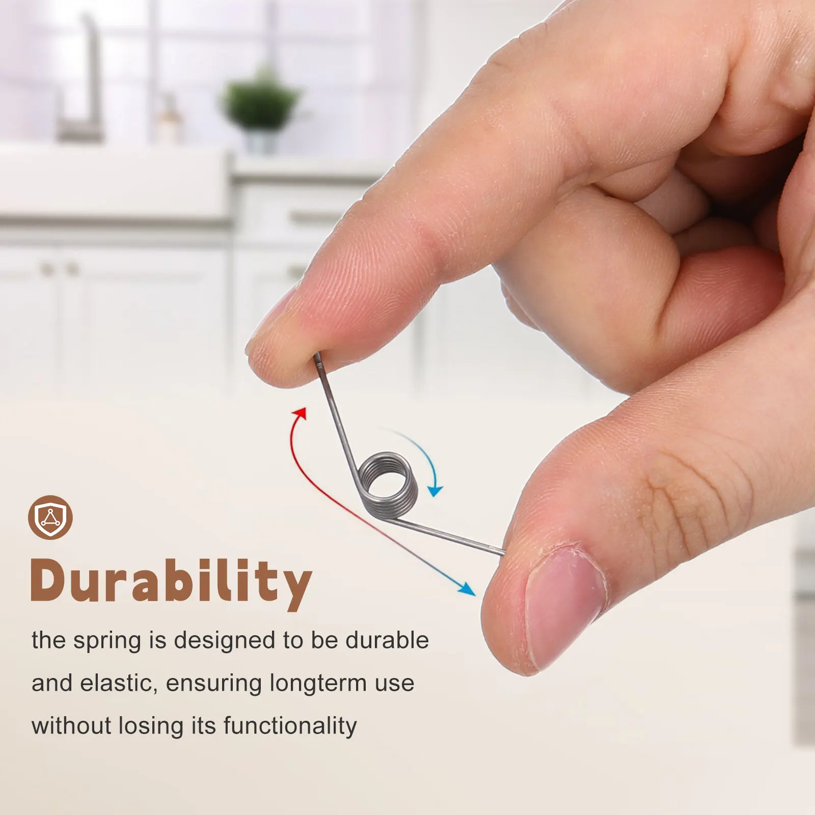 10Pcs Trash Can Torsional Spring Kit for Household Outdoor Use Foot Pedal Spring Mechanism Garbage Can Lid Opening Replacement