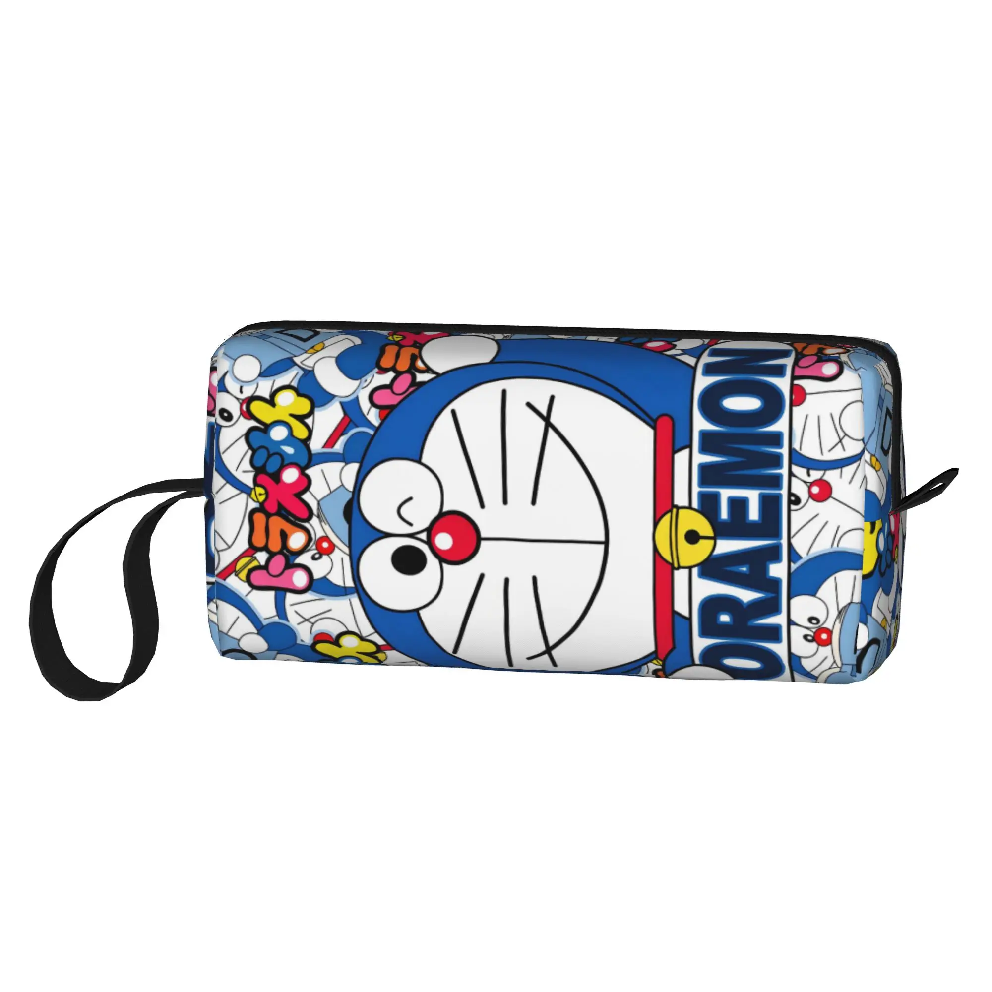 Custom Travel Anime D-Doraemons Toiletry Bag Cute Cartoon Cosmetic Makeup Organizer Women Beauty Storage Dopp Kit Case