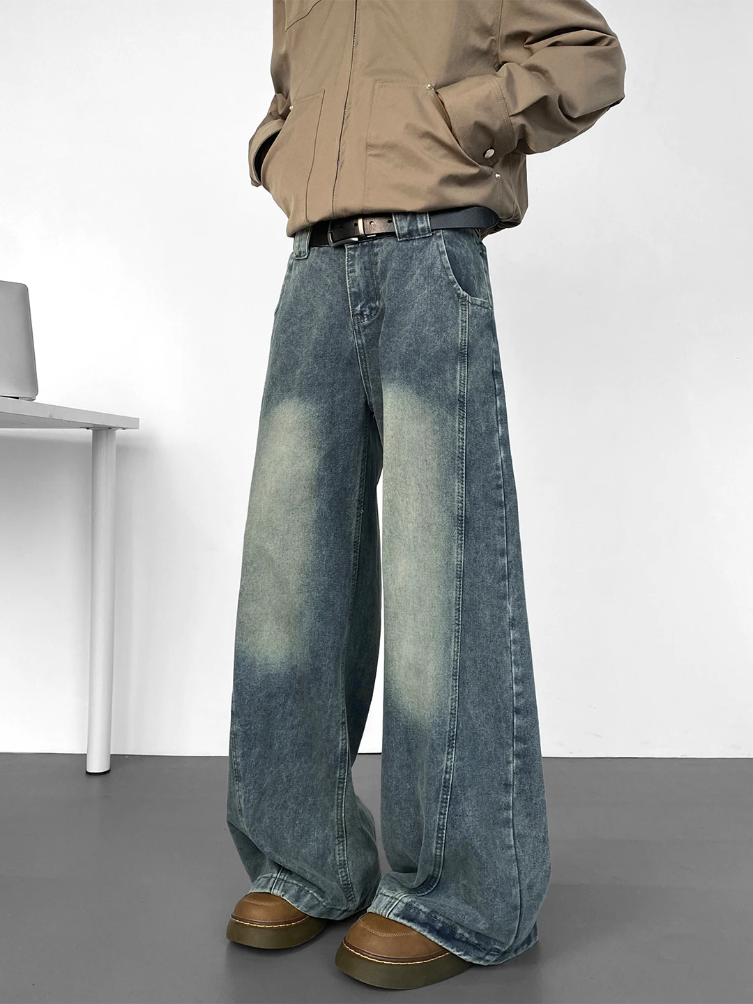 

Джинсы Cleanfit American Decosition Knife, мужские осенне-зимние модные брендовые брюки с прямыми штанинами, новая модель