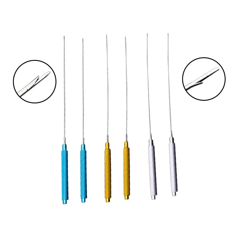 Puncture Guide Needle Facial Tissue Puncture Guide Needle Big V Embedding Needle Threading Needle Stainless Steel