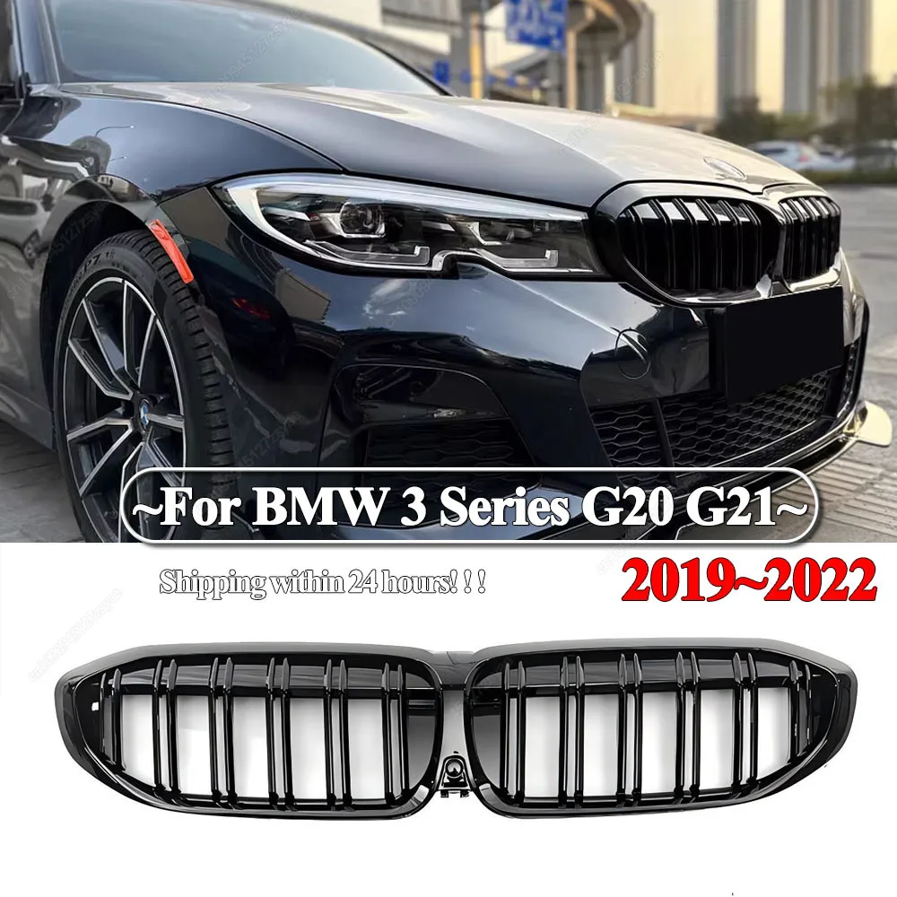 

Car Front Kidney Grill Racing Grille For BMW 3 Series G20 G21 318i 320i 330i M340i 330d 2019-2022 Pre-LCI Black Bodykits Tuning