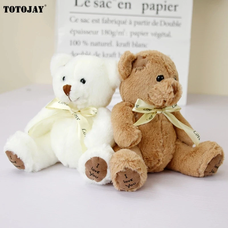 18cm 1pc Cute Bear Dolls Lovely Bear Stuffed Toy Soft Bear Toy Boys Girls Birthday Brinquedos Wedding Gifts