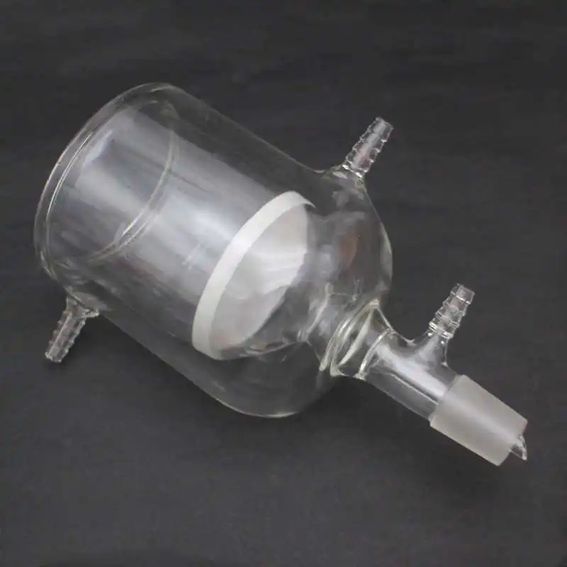 

Double layer jacket suction funnel Laboratory sand core funnel Glass plate suction funnel Insulation constant temperature interl