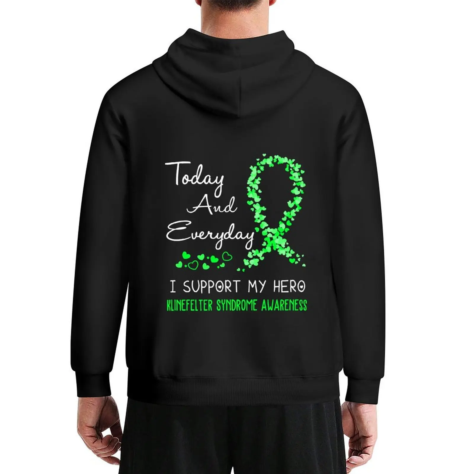 

Today and Everyday I Support My Hero Klinefelter Syndrome Awareness Hoodie men's clothing men wear men clothes hoodie
