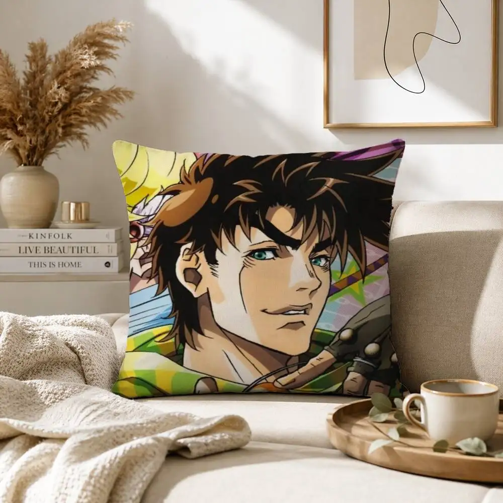 Anime JoJo Joseph Joestar Icon Pillow Case for Sofa Living Room Home office Decor Protective Cover 4