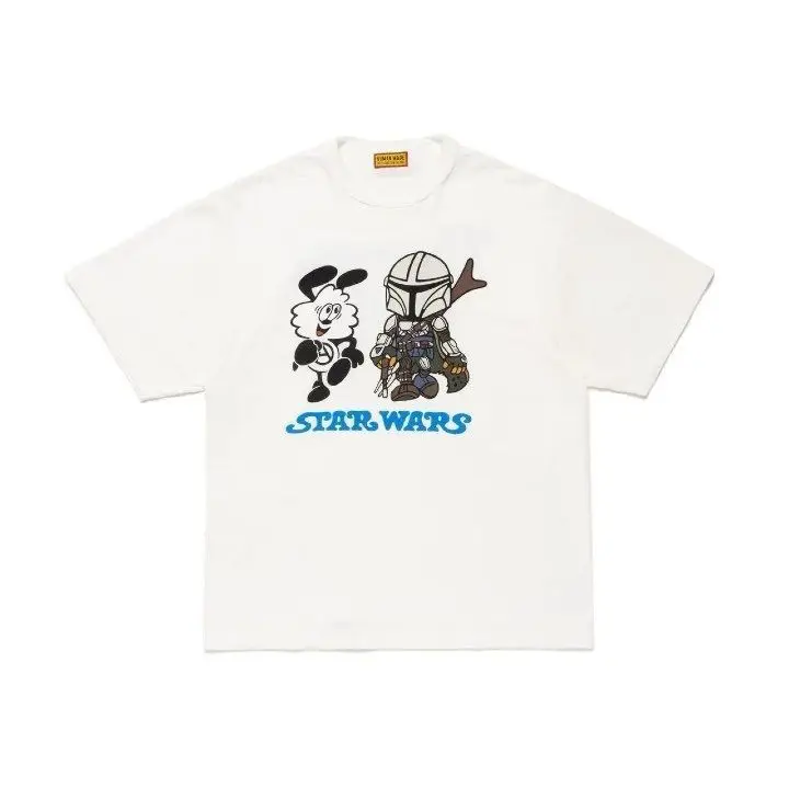 26 New Human Made Japanese Short sleeved T-shirt Bamboo Cotton Trendy Brand Couple Loose Black and White Solid Color Summer