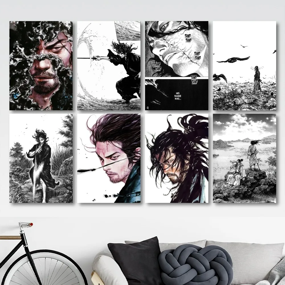 Vagabond Manga Poster Prints Wall Decals Sticker Pictures Living Room Home Decoration