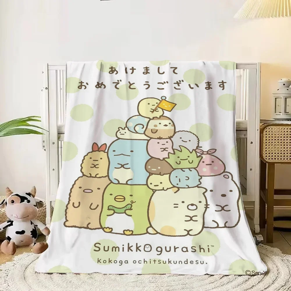 Cute Throw Blanket Sofa Winter Sumikko Gurashi Custom Blankets Sofa Decoration Bed Blankets and Throws Knitted Plaid Beach Towel