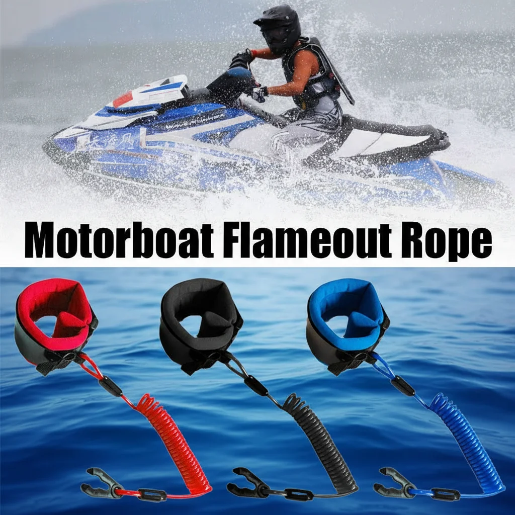 Cuerda de seguridad flotante de 3 colores para parada de emergencia del motor de moto acuática Yamaha Jet Ski Wave Runner