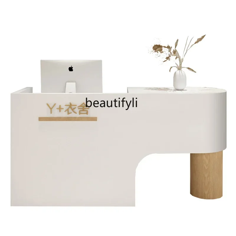 

*Women's Clothing Shop Cashier Counter Small Beauty Salon Reception Desk Simple Modern Hair Salon Bar Counter