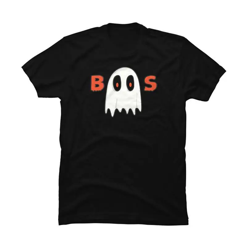 Ghostly Phantom Halloween Spooky Bat Clown Wacky Spooky Bat Print Loose Men's and Women's Short-Sleeved T-Shirt
