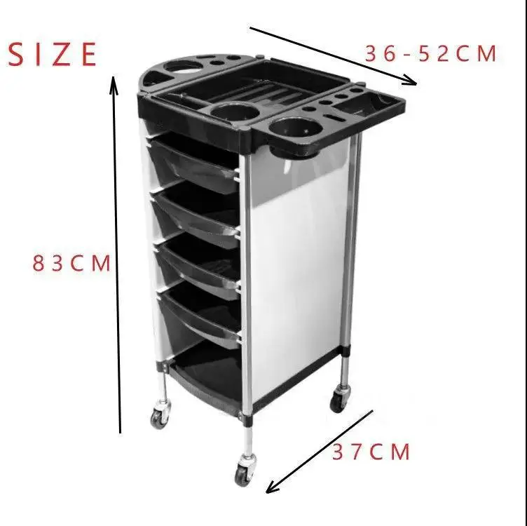 Hair Salon Cabinet Beauty Salon Supplies Tools Truck  Drawer Multifunctional Shelf Removable Barber