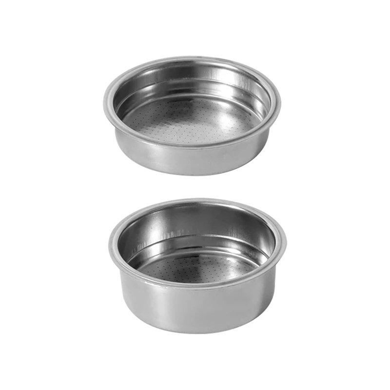 2PCS 51Mm Stainless Steel Coffee Machines Pressurized Filter Basket Powder Basket Coffee Bottomless Portafilter Filter