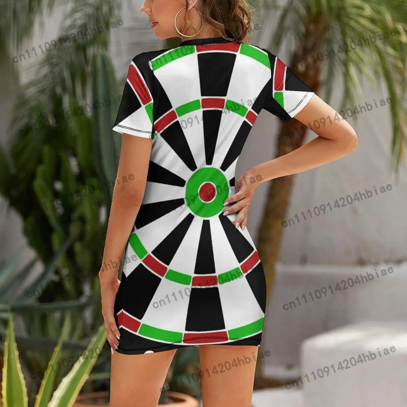 Darts Darts Dartboard bull Short Sleeved Dress long dresses for women Dress