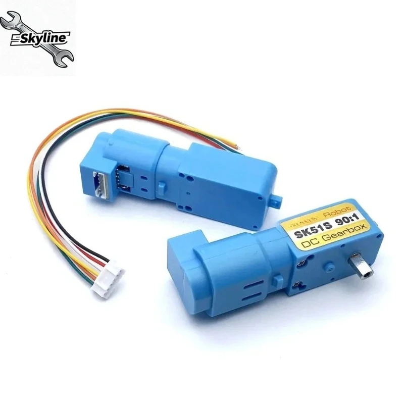3V-12V DC Gear Motor with Encoder 1:90 Reduction Metal/Plastic Gear High Torque Parts
