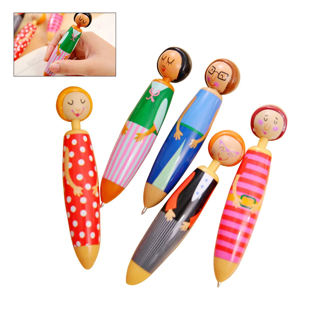

5Pcs Cartoon Vegetable Fruit Pens Colorful Smooth Writing Gift School Supplies Ballpoint Pen Promotional