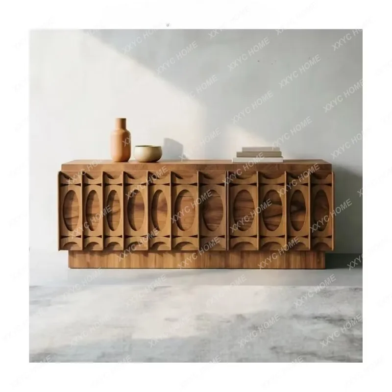 XX Medieval style creative  household side cabinet retro sculpture decorative locker