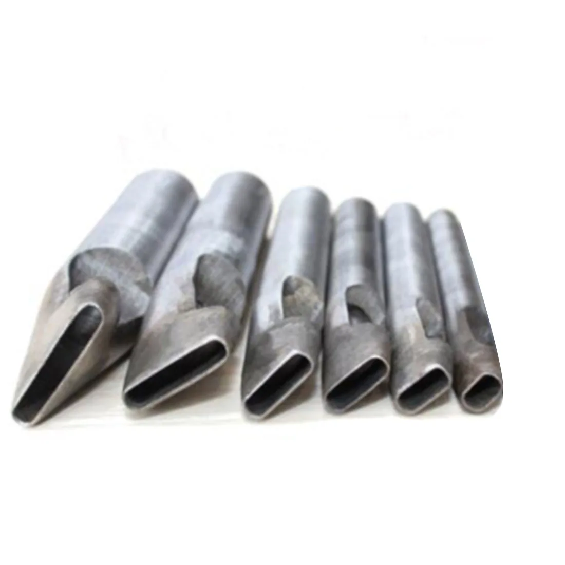 6 Pcs/Set Oval Shape Punch Cutter Leather DIY Tool High-carbon Steel For The Clothing Leather Work Professional Hand Tools