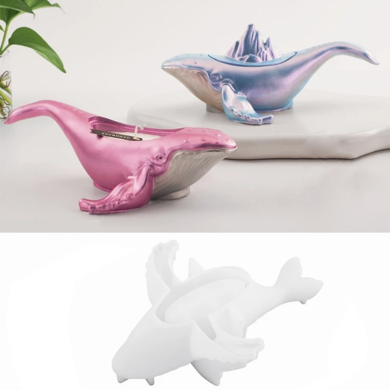 Moule réutilisable robuste en Silicone sur le thème des baleines, accessoire maison pour l'artisanat d'ornements en