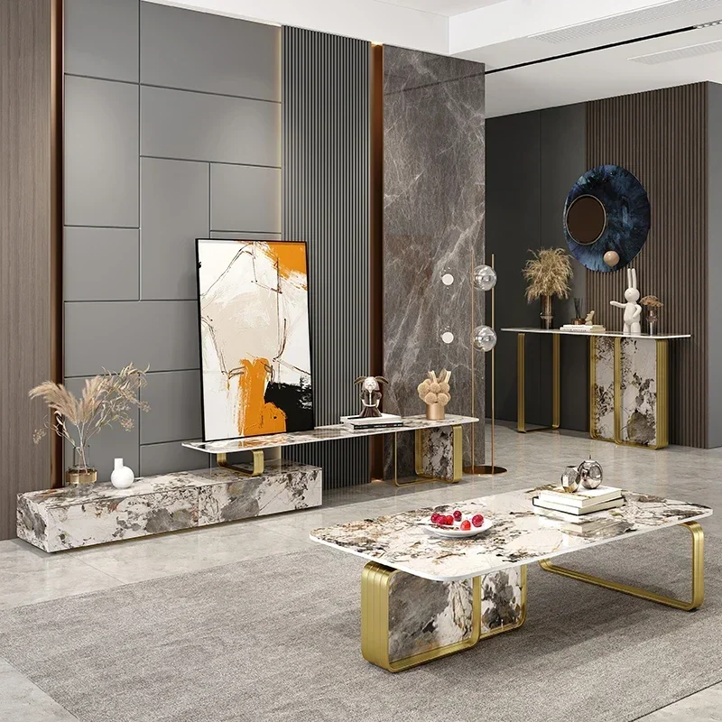 

l Latest Design Coffee Table For Living Room Furniture Sofa Center Side Table Set Luxury Marble Modern Tea Tables