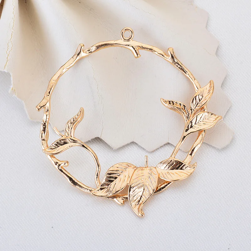 (1614) 38x38MM 24K Gold Color Plated Flower Rings Connector Charms Pendants for Jewelry Making Findings Accessorie Wholesales