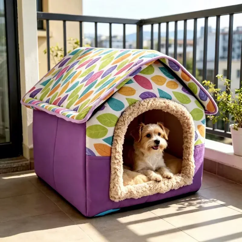 Four Seasons Removable Cleanable Dog Cat Pet Bed Chimney Cave Model Indoor Pet Supplies Manufacturer Wholesale
