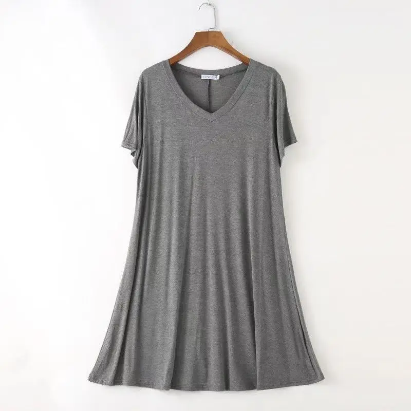 

Modal Short Sleeve Sleepwear Women Nightgown Summer Thin Nightdress Loose Nightwear Joker Dress Plus Size Homewear 100KG