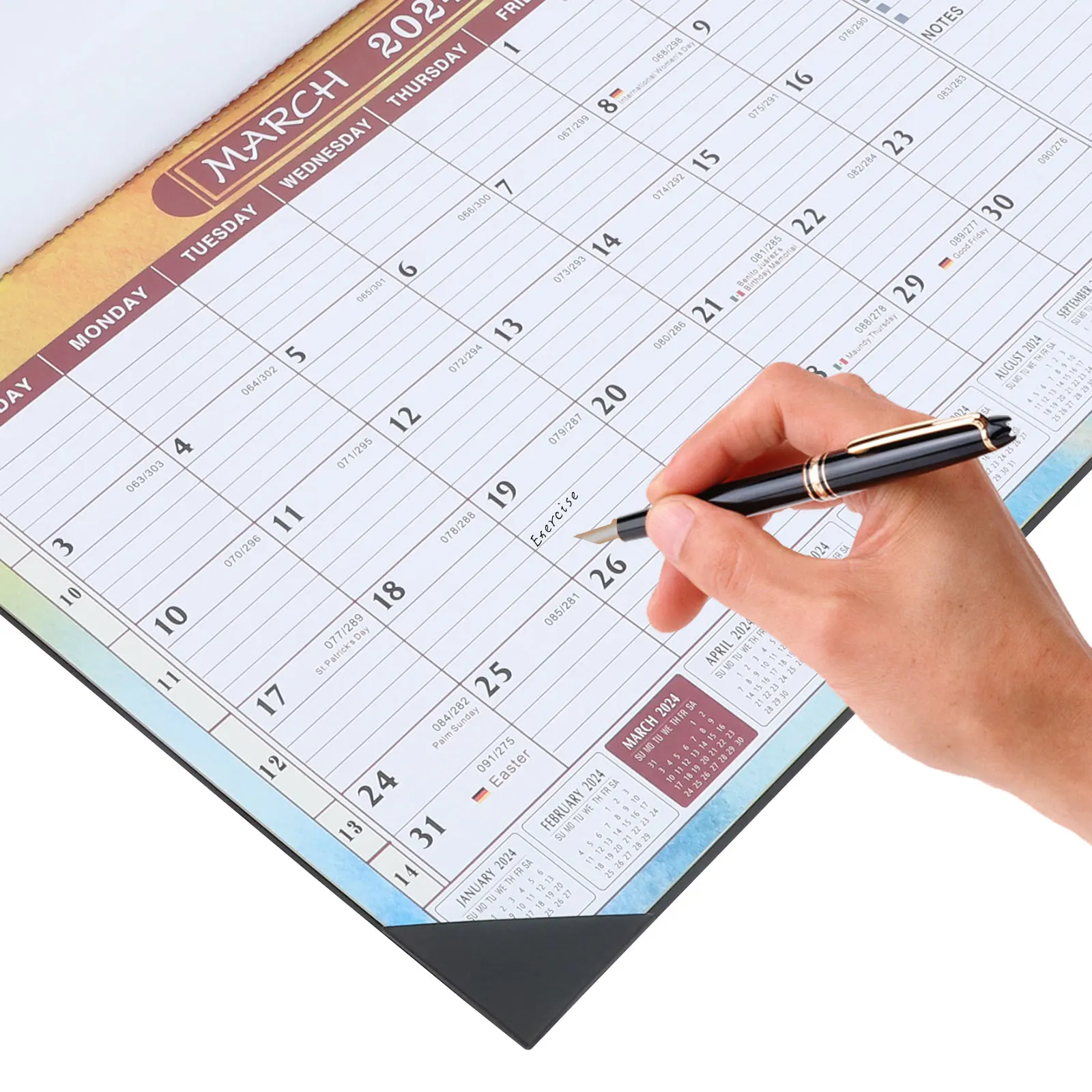 

2024 Wall Calendar Monthly Calendars Notebook Office Coated Paper Hanging Erasable