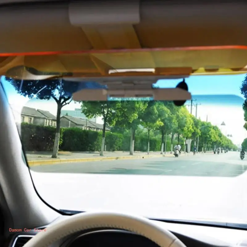 Day & Night Driving Mirror Anti-Dazzle Sun Block Vehicle Windshield Sunshade Rotatable Clear Driving Mirror UV Blocking