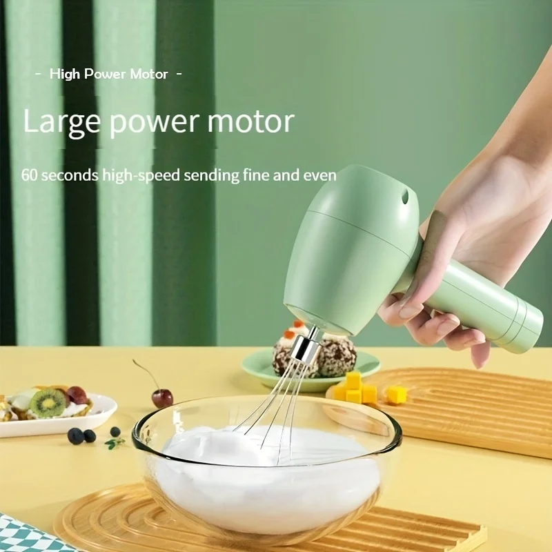 3-Speed Portable Food Mixer: Automatic Whisk, Dough & Egg Beater, Cake Cream Whipper - Ideal for Baking & Cooking