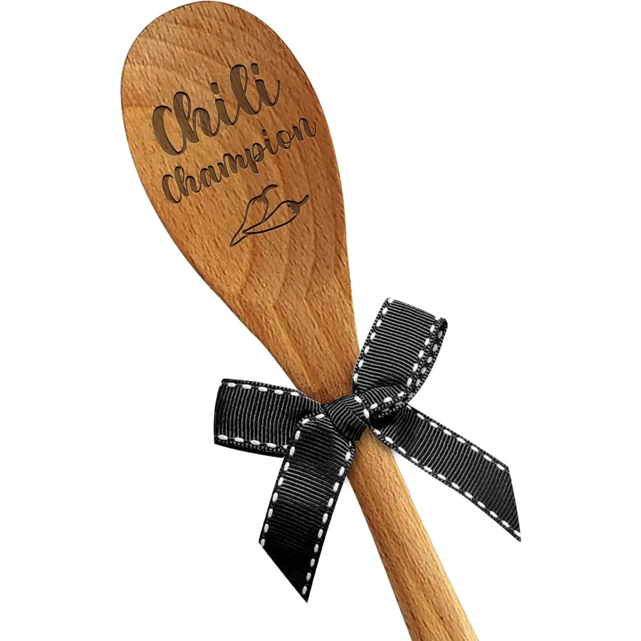

LRUIOMVE Chili ion Wooden Serving Spoon - Suitable for Cng Chili Contests Mixing and Stirring - Great for Chili Cook Offs - Fy