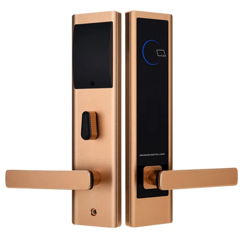 Titanium Aluminum Alloy Material Fechadura Inteligente Electric Hotel Door Lock Card System