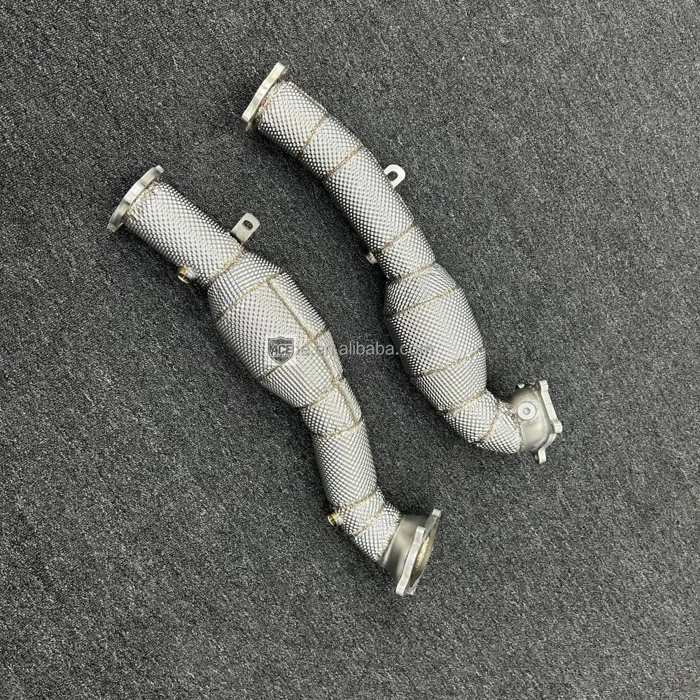 ACE Edelstahl mit Hitzeschutz Hochleistungs-Auspuff-Downpipe für Audi S6 S7 Rs6 Rs7 A8 S8 C7 C7.5 4.0t TFSI (2012~2019) – Detail 5