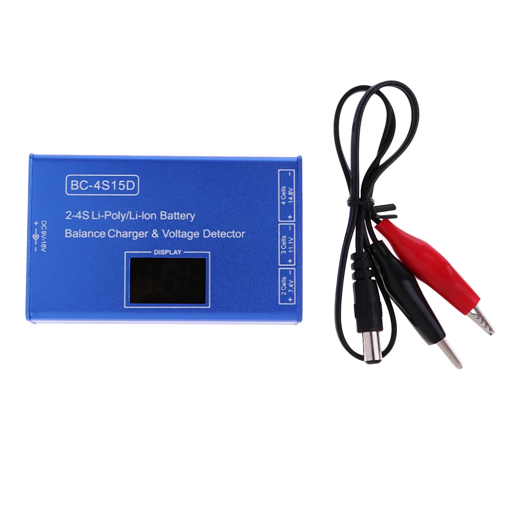 

Зарядное устройство для LiPo аккумуляторов BC-4S15D с балансировкой заряда для 2S, 3S, 4S элементов и дисплеем напряжения для аккумуляторов радиоуправляемых квадрокоптеров и дронов
