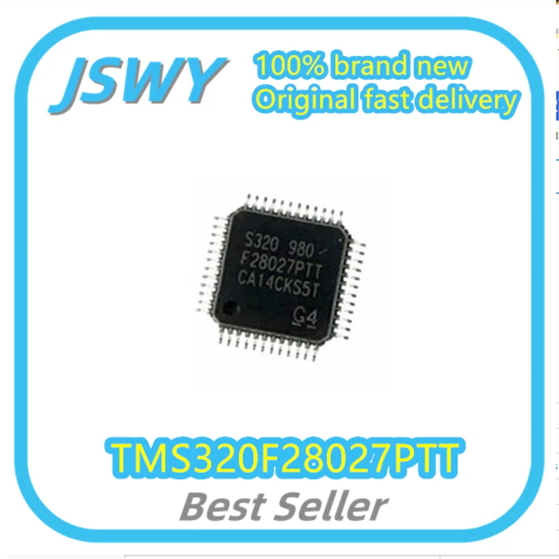 (5/50pcs) TMS320F28027PTT TMS320F28027 Silkscreen F28027PTT LQFP-48 32-bit Control Chip New In Stock Electronics
