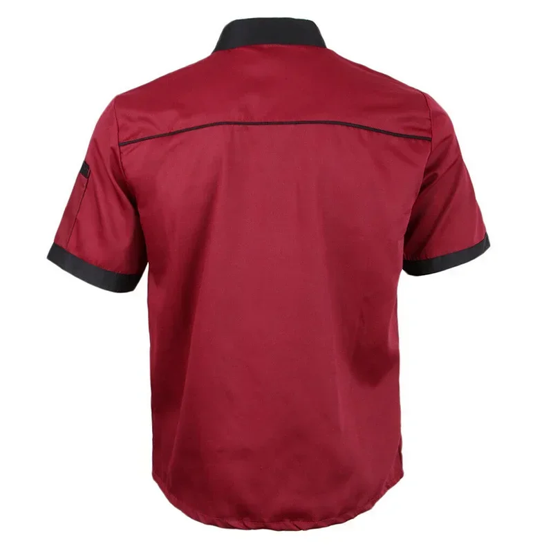 シェフのユニセックス半袖ジャケット,ソフトユニフォーム,レストラン,ホテル料理,ケータリング