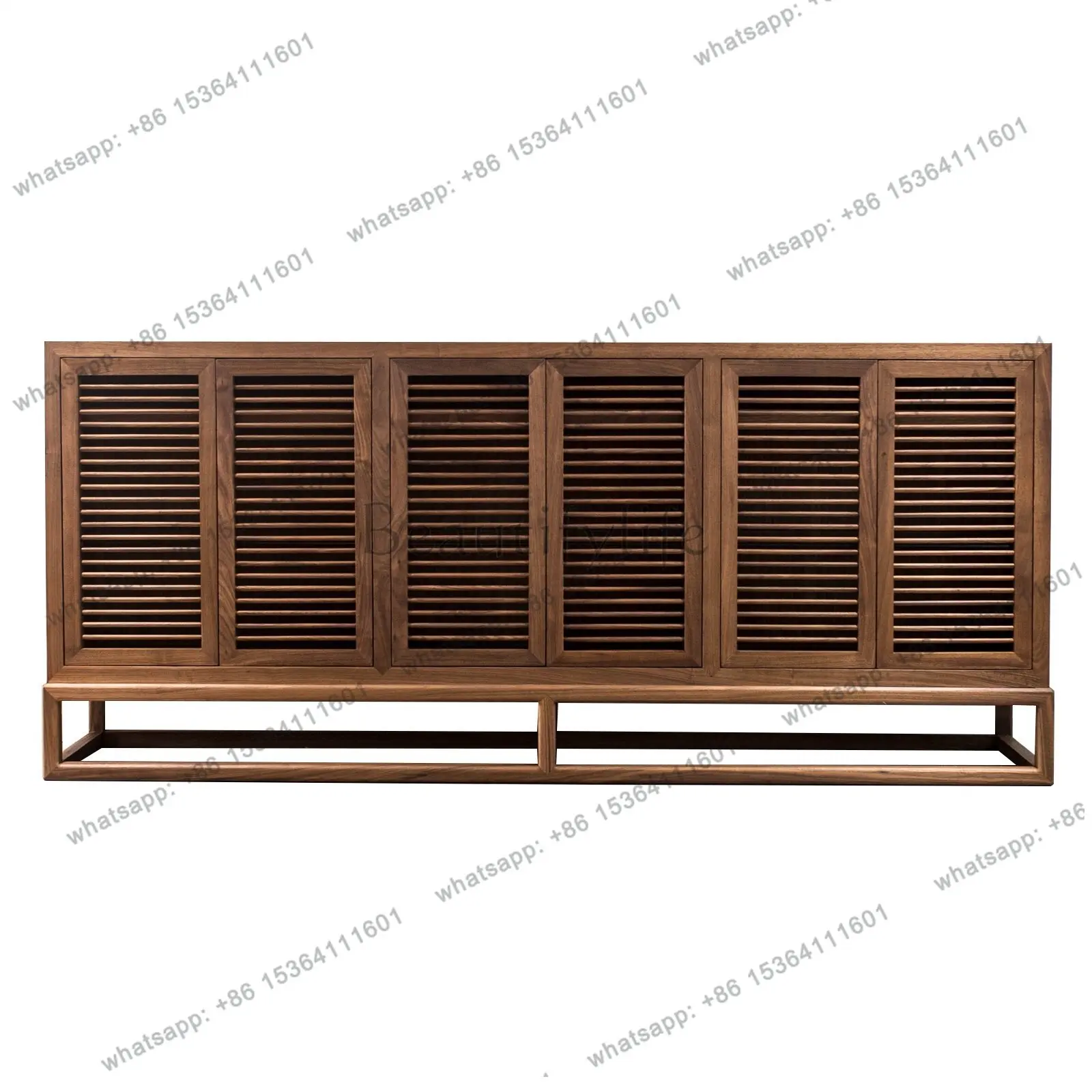 New Chinese side cabinet Zen North American black walnut shoe changing cabinet solid wood