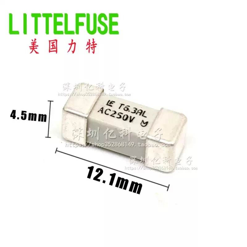 2pcs T6.3AL AC250V imported Lite LF patch fuse 4.5 * 12mm UMF slow break 046506.3DR