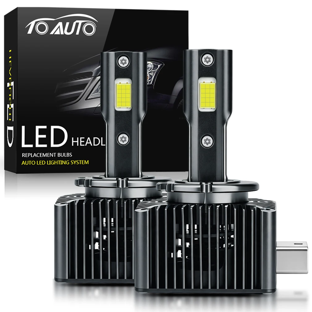 D1S LED Headlights Canbus 60000LM 300W D2S D3S D4S LED Light for Car With Fan Auto Turbo Lamps 6000K 12V 36V Plug&Play