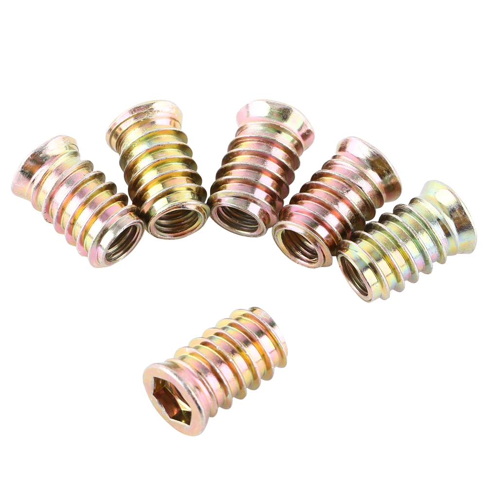 Carbon Steel Hex Socket Drive Insert Nuts Threaded For Wood Furniture Furniture Nut Hex Drive Head Nut Insert Nut Wood Nut